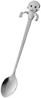 Cartoon Monkey Teaspoon Coffee Drink Mixing Spoon with Long Handle,VIVIANU Stainless Steel Cooking Dining Tools,Hanging Kitchen Gadget