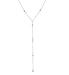 Lariatneck Y Lariat Necklace for Women Long Drop CZ Station Y Shape Necklace Chain (Rose Gold with Champagne)