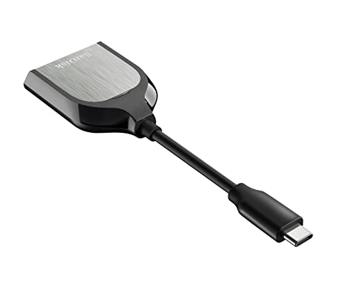 SanDisk Extreme PRO SD Kartenlesegerät USB-C (Ultraschnelles SD UHS-II Speicherkarten-Lesegerät, abwärtskompatibel mit UHS-I, kompaktes Plug-and-Play-Design für Fotos und Videos)