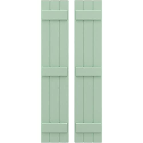 10 1/2"W x 46"H Americraft Three Board (3 Batten) Exterior Real Wood Joined Boa…