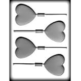 8H-1217 Large Heart Sucker Hard Candy Mold Package of 3