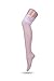 Ruzishun Women's Lace Thigh High Silk Stockings (4 Pairs)