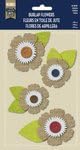 Little Yellow Bicycle - Naturals Collection - Burlap Stickers with Button Accents - Dahlia