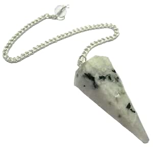 crystalmiracle Rainbow Moonstone Dowser Pendulum Crystal Healing Men Women Gift Reiki Gemstone feng Shui