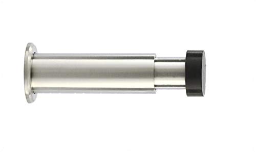 EVI Herrajes | Skirtings Door Stop | Screw Installation | Adjustable from 88mm to 120mm | Stainless Steel Body | Black Rubber Protection | Functional | I-182TPRAM