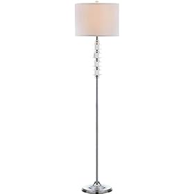 SAFAVIEH Lighting Collection Lombard Street Clear Crystal/ Chrome 60-inch Living Room Bedroom Home Office Standing Floor… 21UqhofDz8L