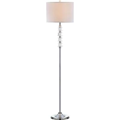 SAFAVIEH Lighting Collection Lombard Street Clear Crystal/ Chrome 60-inch Living Room Bedroom Home Office Standing Floor… 21UqhofDz8L
