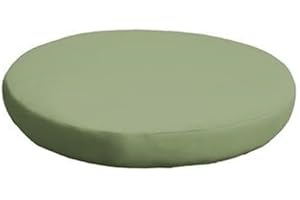 TK Classics Cover for Round Ottoman Cushions 6 inches Thick in Cilantro (Cushions Not Included)