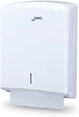 Jofel Z-Fold Paper Towel Dispenser White ABS Locking Lid Holds 600 Z-Fold Towels view 2