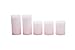 Candle Impressions Ombre Design Pillar Real Wax Flameless Candles w/Auto Timer Feature - Set of 5 - Blush Pink