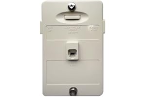 DSL Filter Wall Mount Jack, Piggyback Phone Line Splitter with 1 Filtered Line (Pins 3&4), Ivory – ADSL/VDSL Compatible for P