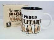 Proud Military Dad Ceramic Coffee Mug, 10 Oz, Gift Boxed