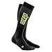 CEP Womens Running Compression Socks Ultralight Run (Black/Green) III