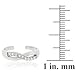 Hoops & Loops Sterling Silver Cubic Zirconia Infinity Toe Ring
