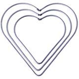 Yziss Craft Metal Star/Heart Shaped Rings Metal Hoops Heart Metal Dream Catcher Dreamcatcher Ring Macrame Craft Hoop DIY Accessories (12CM)