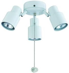 Hampton Bay Razor 3 Light White Ceiling Fan Light Fixture Lk054 Wh