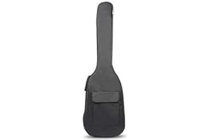 Black Waterproof Double Straps Bass Backpack Gig Bag Case for Electric Bass Guitar 5mm Thickness Sponge Padded Durable and Us
