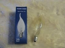 10 x Dazzler Brand E14 25W Flame Tip Bent Candle Clear Lamp Light Bulb 240V SES Job Lot