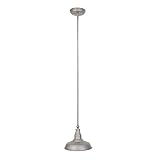 Design House 519819 Kimball Industrial Farmhouse 1-Light Indoor Pendant with Metal Shade for Kitchen Dining Room Bar Island, Galvanized Steel