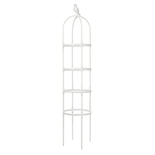 MOOVGTP Garten-Rankgitter für Kletterpflanzen, 1,8 m Metall-Spalier Blumenstütze Garten Obelisk Spalier Schmiedeeisen…