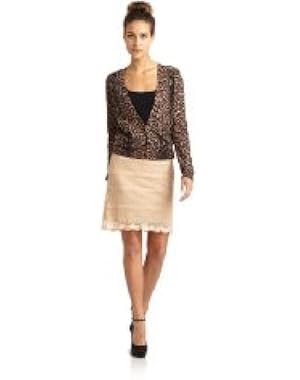 BCBGMAXAZRIA BCBG Lace Pencil Skirt - Light Beige