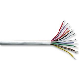 Aptii Alarm Cable White 12 Core Burglar Security System Wire Per 10 metres 10m