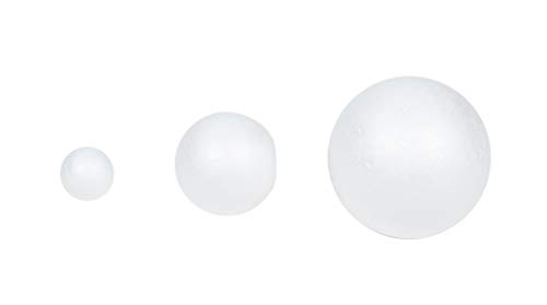 image for Genie Crafts Craft Foam Balls - 100-Piece White Polystyrene Foam Balls
