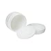 Houseables White Jar Lotion Container, 2 Oz, 59 ML Gram Capacity, 12 pcs, Plastic, BPA Free, w/Removable Inner Liners & Dome Lids for Cosmetic Samples, Cream