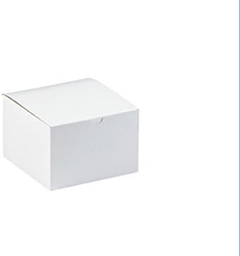BridalSource 100 Count 6" x 4-1/2" x 4-1/2" White Cake Boxes