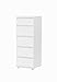 Tvilum Aurora 5 Drawer Narrow Chest, White