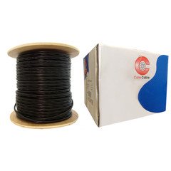 ElectroExperts Bulk RG59 Siamese Coaxial/Power Cable, Black, Solid Core (Copper) Coax, 18/2 (18 AWG 2 Conductor) Stranded Copper Power, Spool, 500 foot