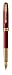 PARKER Sonnet Fountain Pen, Red Lacquer with Gold Trim, Solid 18k Gold Fine Nib