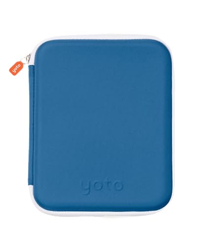 YOTO Card Case in Blue Bird – Kids Accessory, Soft Portable Folder with Zipper & 64 Pockets for Player & Mini Audiobook Cards, Binder Sleeve Holder for Travel