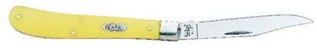 Case Yellow CV Slimline Trapper Pocket Knife Case Yellow CV Slimline Trapper Pocket Knife