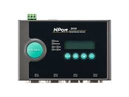 MOXA NPort 5410 w/ adapter - 4 Ports RS-232 Serial Device Server, 10/100 Ethernet, DB9 Male by Moxa