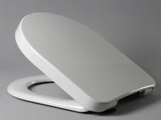 SAMAR C0102G Vitra Bathroom Toilet Seat With Soft Close and Lock Hinge Made Of Stainless Steel, Set of 1, White, 531552 by VitrA Bad