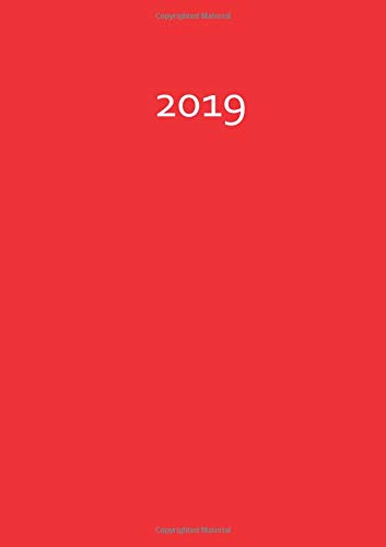 MY BIG FAT CALENDAR 2019 - fire (red) (GB & US) - 1 day per page, DIN A4