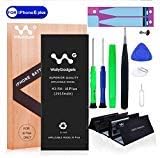WallyGadgets iPhone 6 Plus Battery Replacement Kit with Repair Tools,Adhesive Tape,Glass Screen Protector and Instructions - 2915mAh Brand New 0 Cycle - 24 Month Warranty