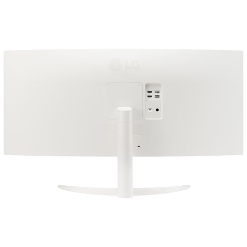 LG 34SR63QA-W 34 inch Smart Curved Monitor with Streaming TV, QHD 1440p, UltraWide Screen, USB Type-C 65W PD, 1800R, webOS, HDR10, 100Hz, Built-in Speaker, AirPlay2, Screen Share, Bluetooth, White