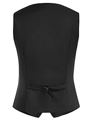 Belle Poque Black Double Breasted Waistcoat for