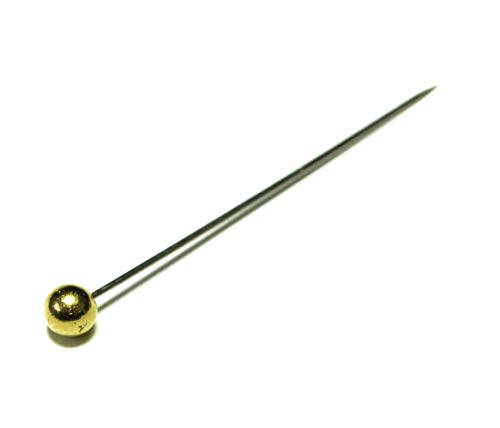 ALL in ONE Sewing Pins Pearl Ball Head Pins Straight Pins Quilting Pins for Dressmaker with Box (Gold)