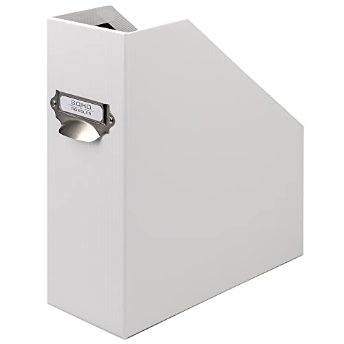Rössler 1318452091 - S.O.H.O. Cartella stand-up per DIN A4, con maniglia ed etichetta inseribile, 11,5 x 26 x 31,5 cm, edizione speciale bianca, 1 pezzo