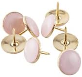 See Jane Work(R) Luxe Push Pins, Pink/Gold, Pack Of 25