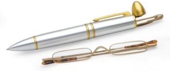 Concorde Bright Chrome Pen Reader, Silver/Shiny Silver, +1.00