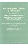 The Philosophical Orations of Thomas Reid Delivered at Graduation Ceremonies in King's College, Aberdeen, 1753, 1756, 1759, 1762, , 0809314681