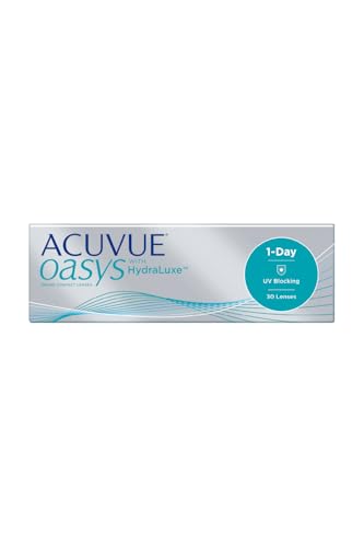 ACUVUE OASYS 1-Day con tecnologia HydraLuxe, Lenti a contatto giornaliere; Visione chiara e nitida e comfort elevato; Protezione UV;+0.50 diottrie; BC 9.0; DIA 14.30; 30 lenti