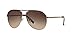 A|X ARMANI EXCHANGE Ax2002 Aviator Sunglasses, Light Gold/Dark Brown/Dark Brown Gradient, 61 mm