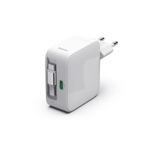 | Cargador GAN 65W con 2 USB-C y Cable retráctil