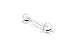 Cocorina 10 pack of Acrylic 14G Clear flexible barbell nipple/tongue bars
