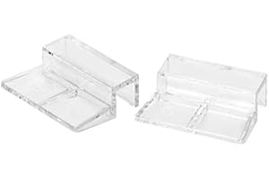 Pssopp Hffheer 20Pcs Aquarium Glass Cover Clip Acrylic Universal Lid Clips for Rimless Aquariums Clear Color Acrylic Aquarium Glass Cover Holder(10mm)